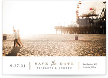 Bottom Line Foil-Pressed Save The Date Cards
