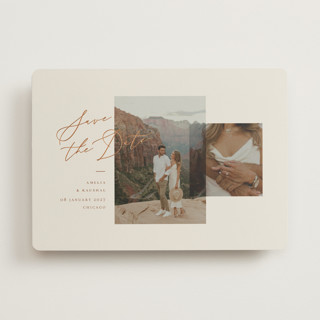 The Couple Foil-Pressed Save The Date Cards