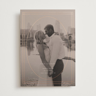 Champagne Foil-Pressed Save The Date Cards