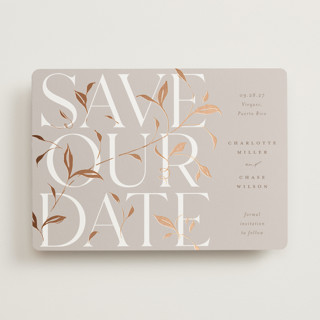 Secret Garden Foil-Pressed Save The Date Cards