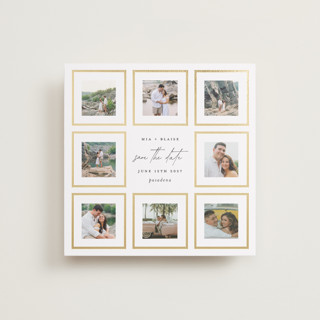 multi square Foil-Pressed Save The Date Cards