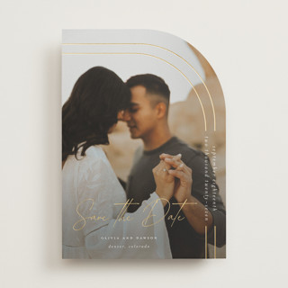 Date Side Foil-Pressed Save The Date Cards