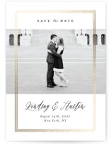 subtle lines Foil-Pressed Save The Date Cards