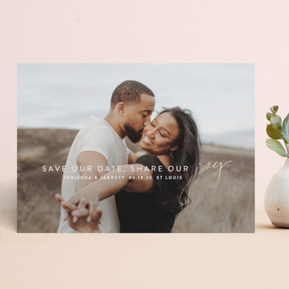 Share Our Joy Foil-Pressed Save The Date Cards