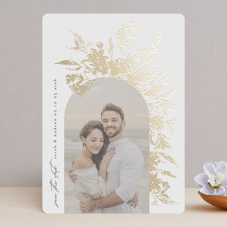 bouquet arch Foil-Pressed Save The Date Cards