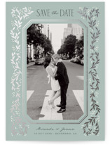 Ornate Vines Foil-Pressed Save The Date Cards