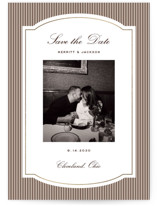 Lines Frame Foil-Pressed Save The Date Cards