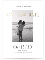 Layered Foil-Pressed Save The Date Cards