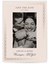 vintage border Foil-Pressed Save The Date Cards