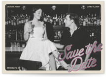 Bartop Foil-Pressed Save The Date Cards