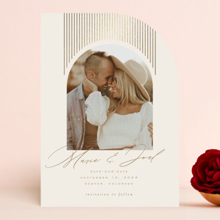 Shine On Foil-Pressed Save The Date Cards