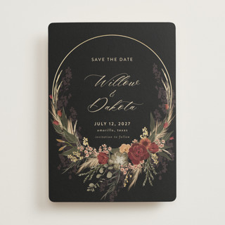 Botanical Edge Foil-Pressed Save The Date Cards