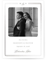 Lines Foil-Pressed Save The Date Cards