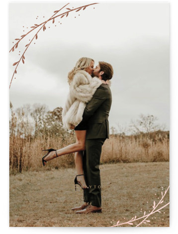 Delicate veils Foil-Pressed Save The Date Cards