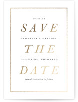 Classical Foil-Pressed Save The Date Cards