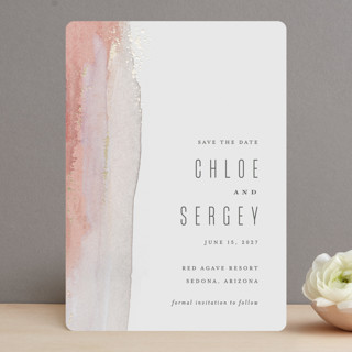 Painted Desert Foil-Pressed Save The Date Cards