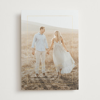 Gilded Frame Foil-Pressed Save The Date Cards