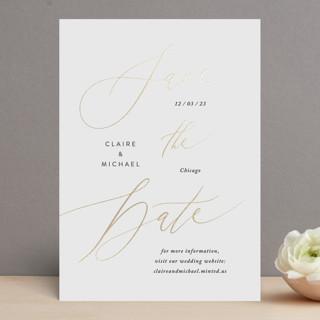 Glaze Foil-Pressed Save The Date Cards