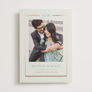 Luster Foil-Pressed Save The Date Cards
