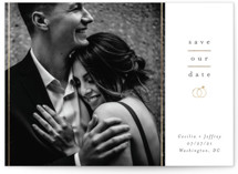 Modern Engagement Foil-Pressed Save The Date Cards