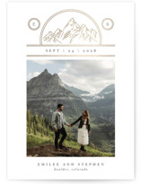 Mountaintop Crest Foil-Pressed Save The Date Cards