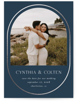 Double lined border Foil-Pressed Save The Date Cards