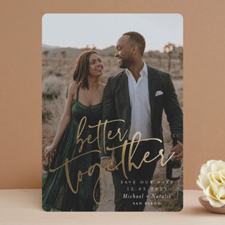 Better Together Foil-Pressed Save The Date Cards