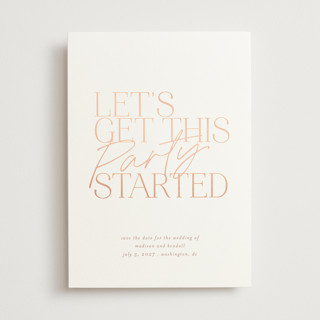 Let's Party Foil-Pressed Save The Date Cards
