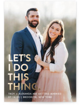 Let's I Do This Photo Foil-Pressed Save The Date Cards