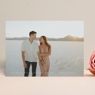 Breathlessly Foil-Pressed Save The Date Cards