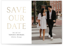 Soon to Wed Foil-Pressed Save The Date Cards