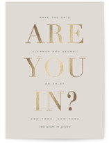 are you in?