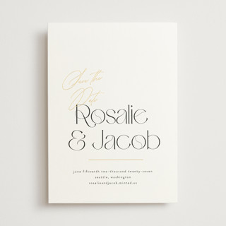 Aula Foil-Pressed Save The Date Cards