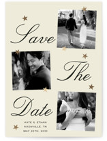 Merry Stars Foil-Pressed Save The Date Cards