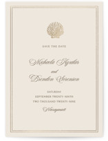 Seaside Foil-Pressed Save The Date Cards