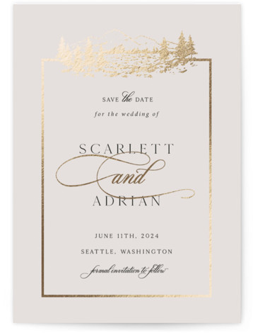 Royal Foil-Pressed Save The Date Cards