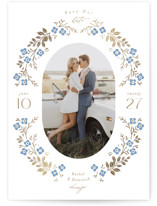 Wildflower Sprigs Foil-Pressed Save The Date Cards