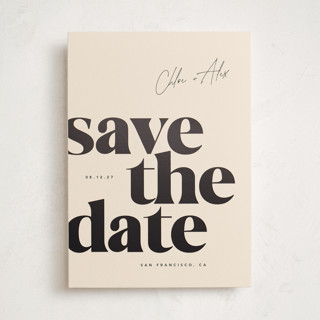 Retro Foil-Pressed Save The Date Cards