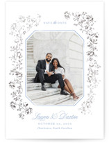 Framed Florals Foil-Pressed Save The Date Cards