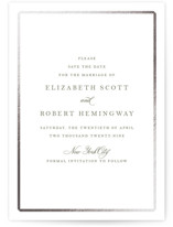 Bevel Foil-Pressed Save The Date Cards