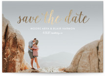 Brooklyn Bridge Foil-Pressed Save The Date Cards