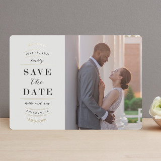 Elegant Announcement Foil-Pressed Save The Date Cards