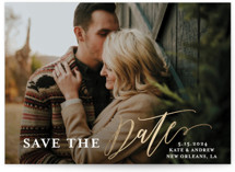 Modern Elegant Foil-Pressed Save The Date Cards