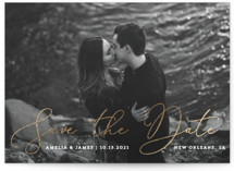 script love Foil-Pressed Save The Date Cards