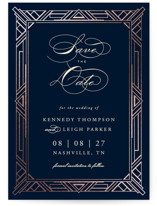 Opulent Border Foil-Pressed Save The Date Cards