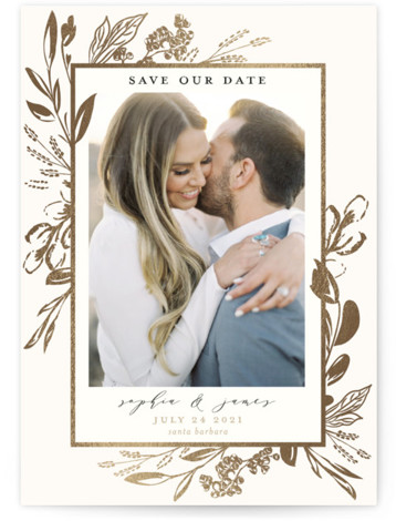 Our Day Foil-Pressed Save The Date Cards