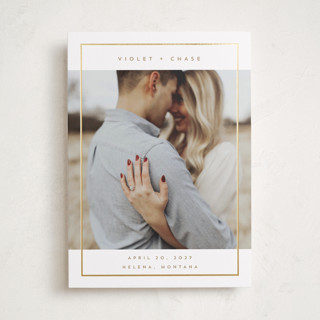 Contempo Frame Foil-Pressed Save The Date Cards