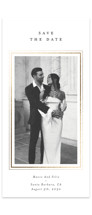Elegant frame Foil-Pressed Tall Save the Date Cards