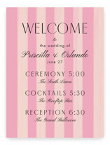 Vintage Striped Awning Schedule Signs