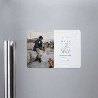 Bianca Foil-Pressed Save the Date Magnets